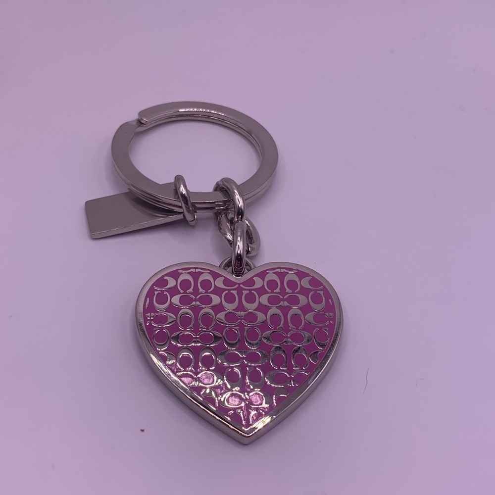 Coach Pink Heart Keychains - Picture 5 of 5